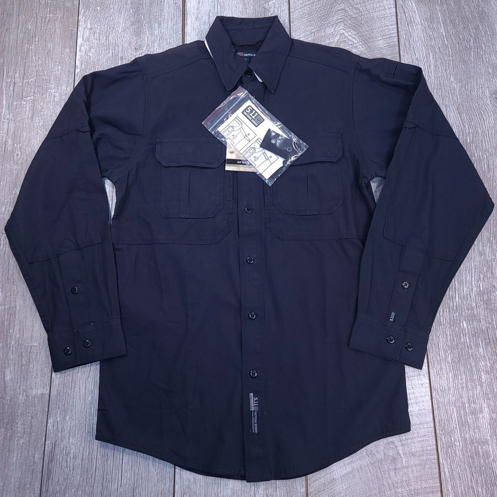 5.11 Tactical Shirt Mens Size XS Fire Navy Long Sleeve Cotton Canvas 72157